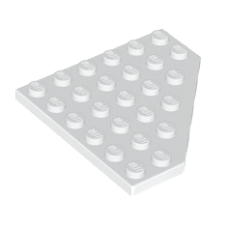 LEGO 6106 White  Wedge, Plate 6 x 6 Cut Corner *P